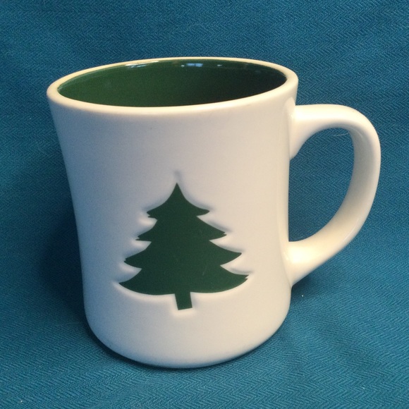 Starbucks 2008 12 oz Mug with Green Embossed Christmas Tree - Picture 1 of 5